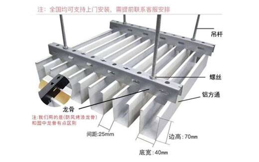 透氣鋁方通結(jié)構(gòu)